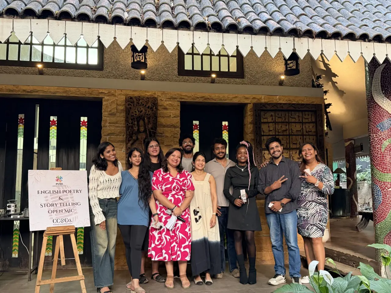 Storytelling night with single spotlight